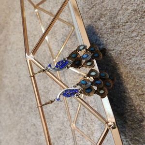 Peacock earrings